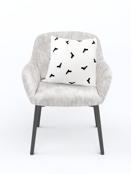 Black Confetti Guns Dry Fire Pillow