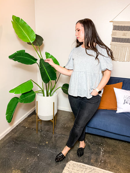 Secret Weapon Flowy Peplum Top