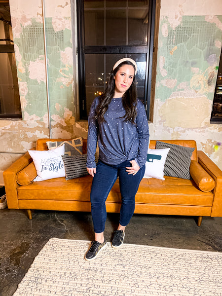 Side Twist Side Arm Tunic (S-3X)