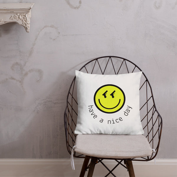 Yellow Smiley Dry Fire Pillow