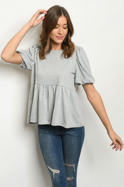 Secret Weapon Flowy Peplum Top
