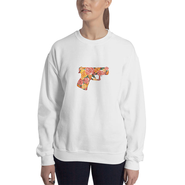 Glock and Roses by Felicha Dugan Sweatshirt
