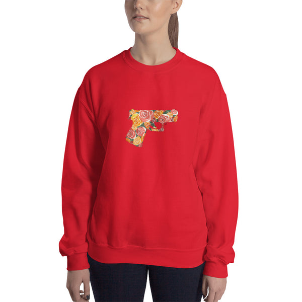 Glock and Roses by Felicha Dugan Sweatshirt