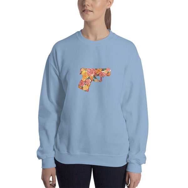 Glock and Roses by Felicha Dugan Sweatshirt