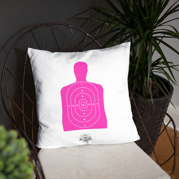 Black Is My Happy Color Dry Fire Pillow, Pink Silhouette Target