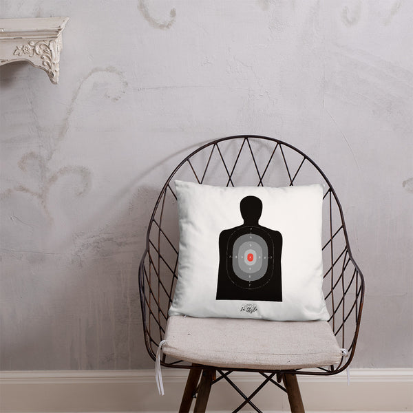 Black Floral Dry Fire Pillow, Black Silhouette Target