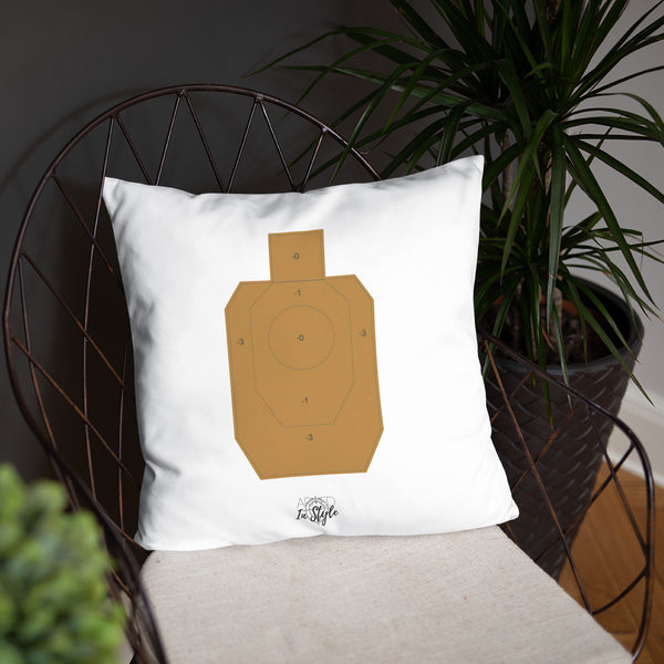 Black Is My Happy Color Dry Fire Pillow, IDPA Style Target