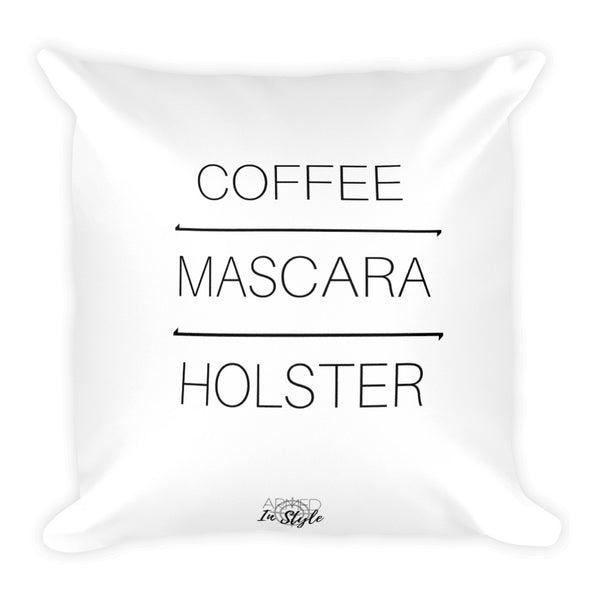 Coffee Mascara Holster Dry Fire Pillow Case