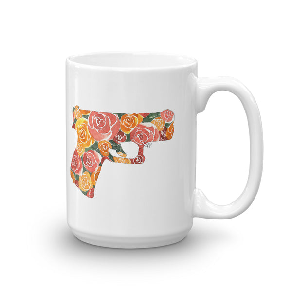 Glock and Roses by Felicha Dugan Mug