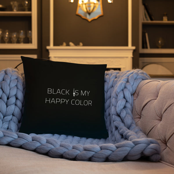 Black Is My Happy Color Dry Fire Pillow, Black Silhouette Target