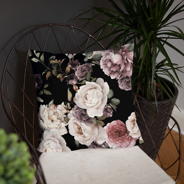 Black Floral Dry Fire Pillow, IDPA Style Target