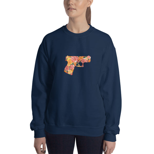 Glock and Roses by Felicha Dugan Sweatshirt