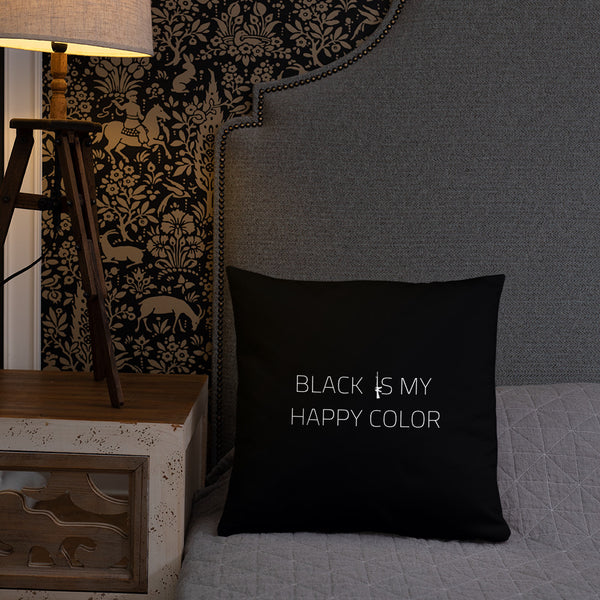 Black Is My Happy Color Dry Fire Pillow, Black Silhouette Target
