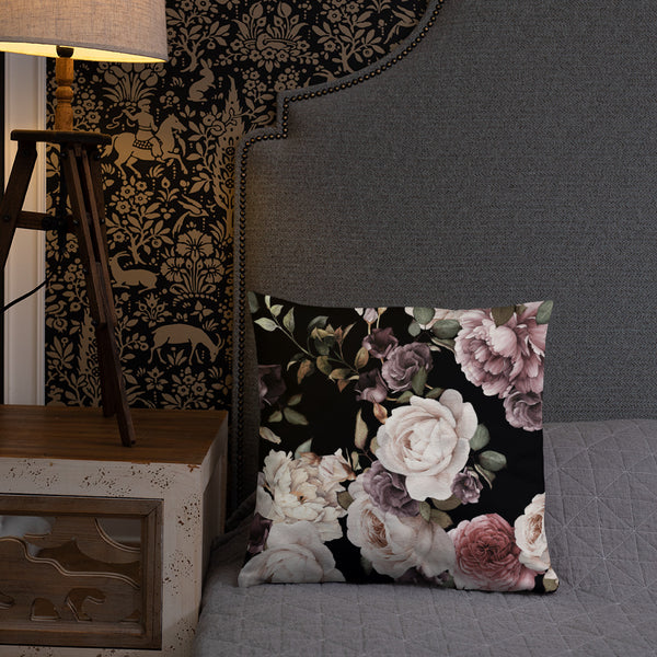 Black Floral Dry Fire Pillow, IDPA Style Target