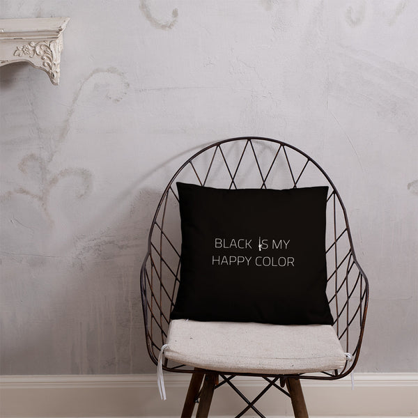 Black Is My Happy Color Dry Fire Pillow, Black Silhouette Target