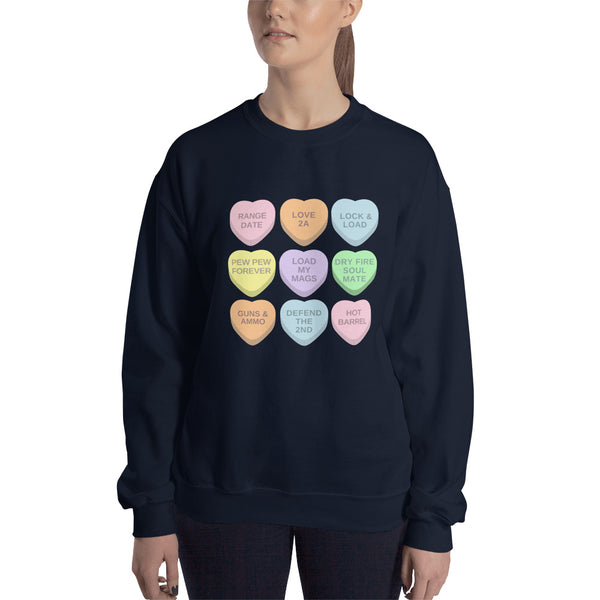 2A Candy Hearts, Women's Sweatshirt