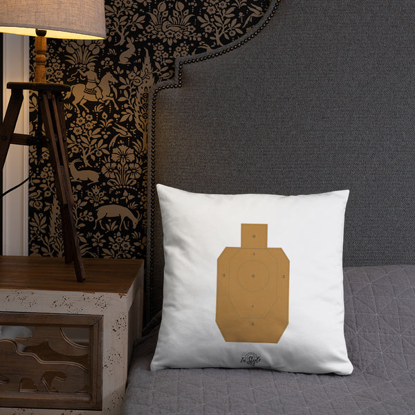 Black Floral Dry Fire Pillow, IDPA Style Target