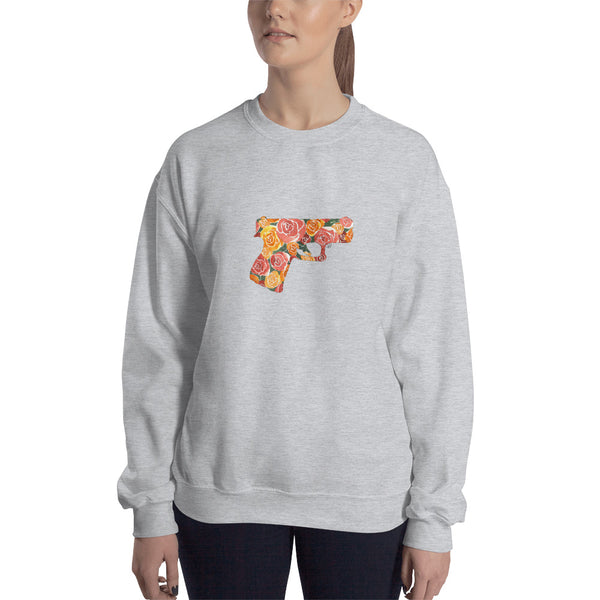 Glock and Roses by Felicha Dugan Sweatshirt