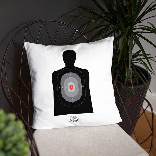 Black Floral Dry Fire Pillow, Black Silhouette Target
