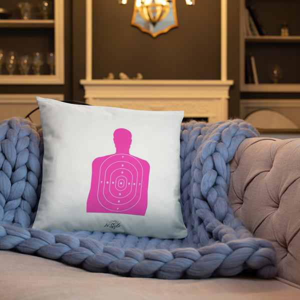 Black Floral Dry Fire Pillow, Pink Silhouette Target