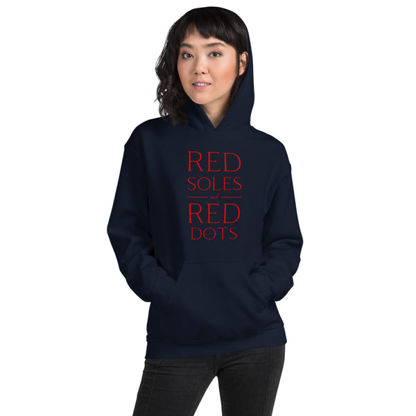 Red Soles and Red Dots, Women's Hoodie