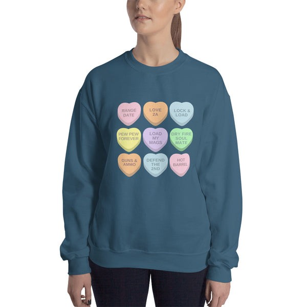 2A Candy Hearts, Women's Sweatshirt