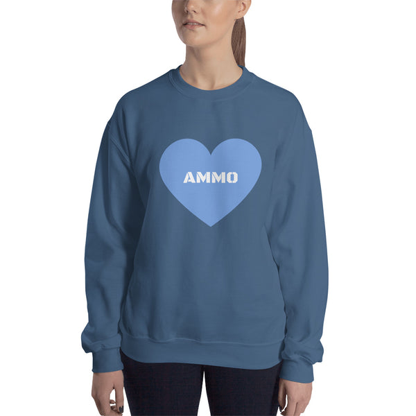 Ammo Love in Blue Sweatshirt