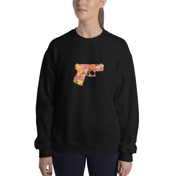 Glock and Roses by Felicha Dugan Sweatshirt