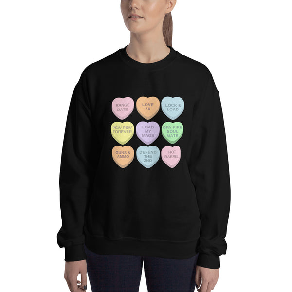 2A Candy Hearts, Women's Sweatshirt