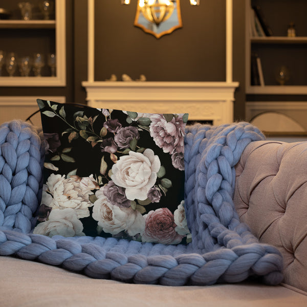 Black Floral Dry Fire Pillow, IDPA Style Target