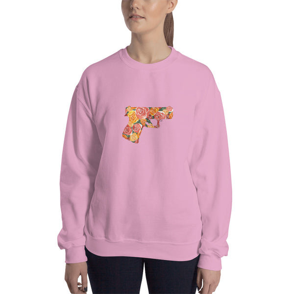 Glock and Roses by Felicha Dugan Sweatshirt