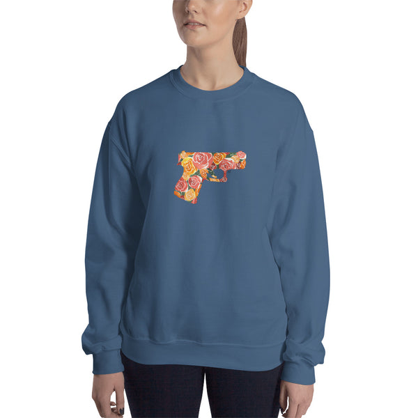 Glock and Roses by Felicha Dugan Sweatshirt