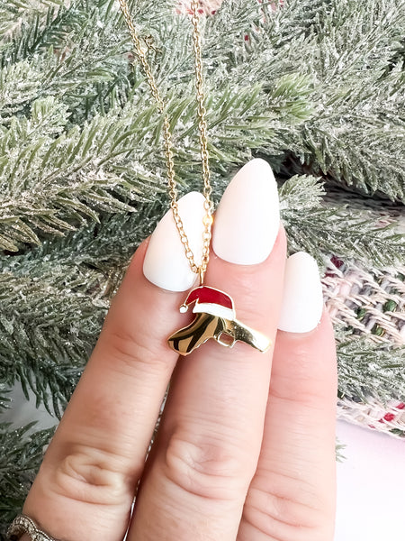 Santa's Tiny Sleigher Necklace