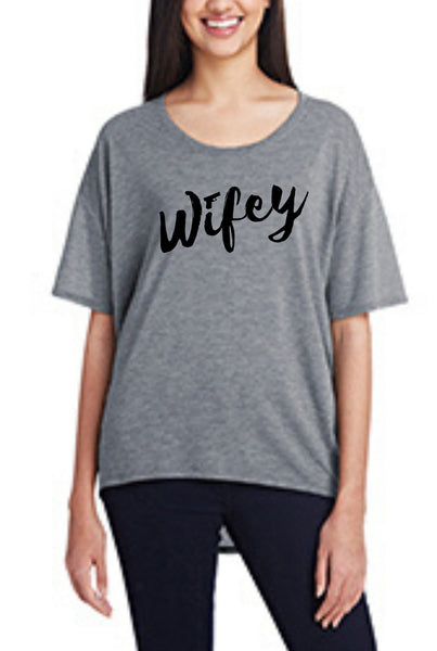 Wifey, Women's Hi-Lo Freedom Shirt