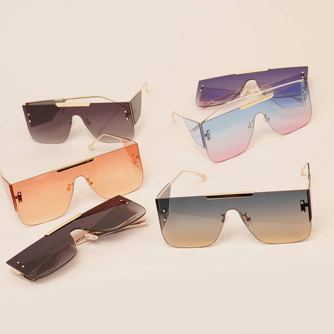 Tinted Lens Rimless Sunglasses