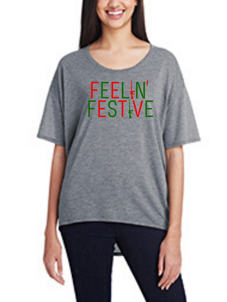 Feelin' Festive, Women's Hi-Lo Freedom Shirt