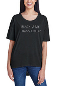 Black Is My Happy Color, Women's Hi-Lo Freedom Shirt