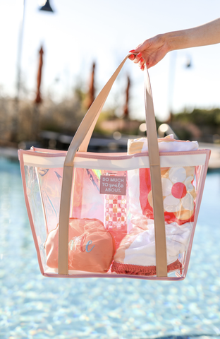 Iridescent Tote - So Much To Smile About (Pink)