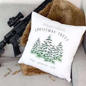 Armed Farms Christmas Trees Dry Fire Pillow Case