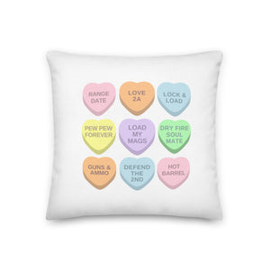 2a Candy Hearts Dry Fire Pillow