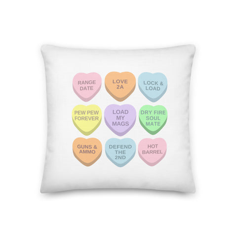 2a Candy Hearts Dry Fire Pillow