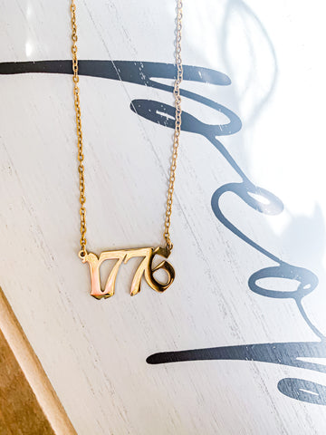 1776 Freedom Year Necklace
