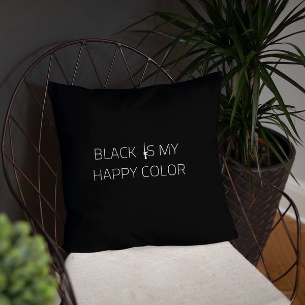 Black Is My Happy Color Dry Fire Pillow, USPSA Style Target
