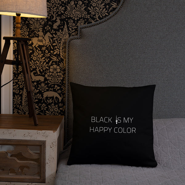 Black Is My Happy Color Dry Fire Pillow, Pink Silhouette Target
