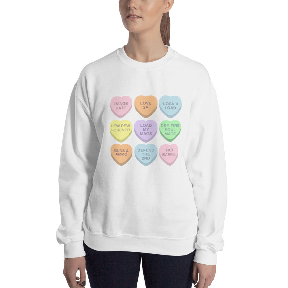 2A Candy Hearts, Women's Sweatshirt