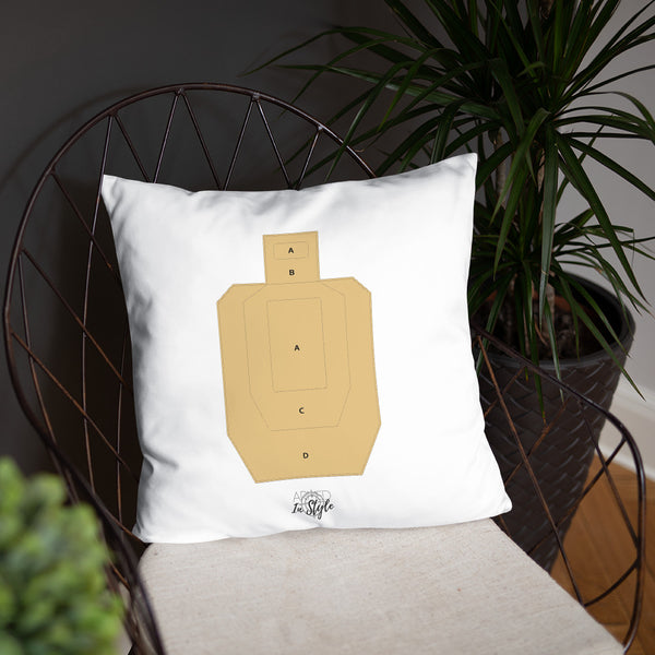 Black Floral Dry Fire Pillow, USPSA Style Target