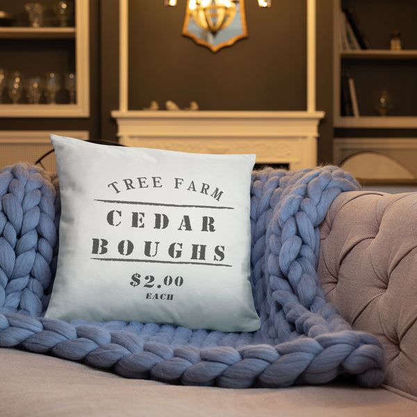 Cedar Boughs Farmhouse Dry Fire Pillow