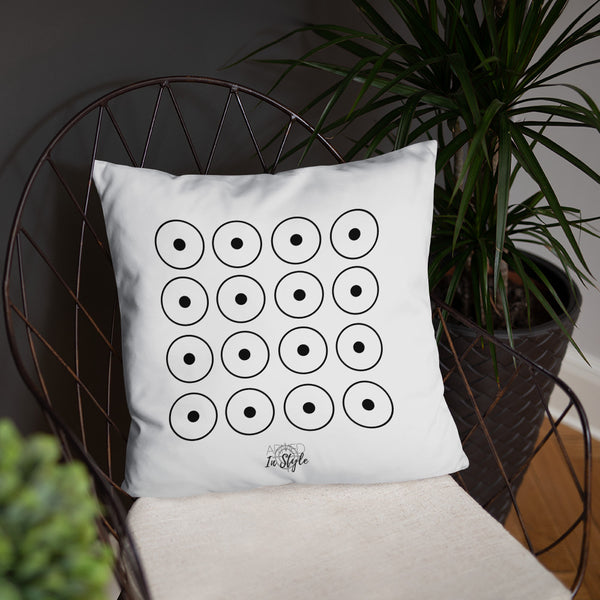 Black Floral Dry Fire Pillow, Dot Drill Style Target