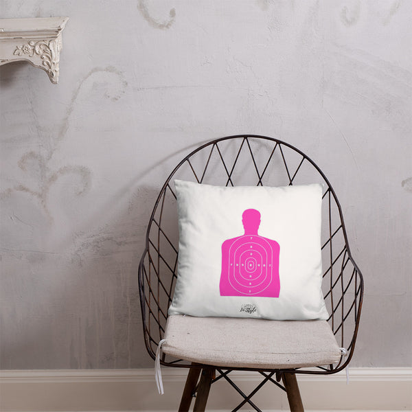 Black Floral Dry Fire Pillow, Pink Silhouette Target