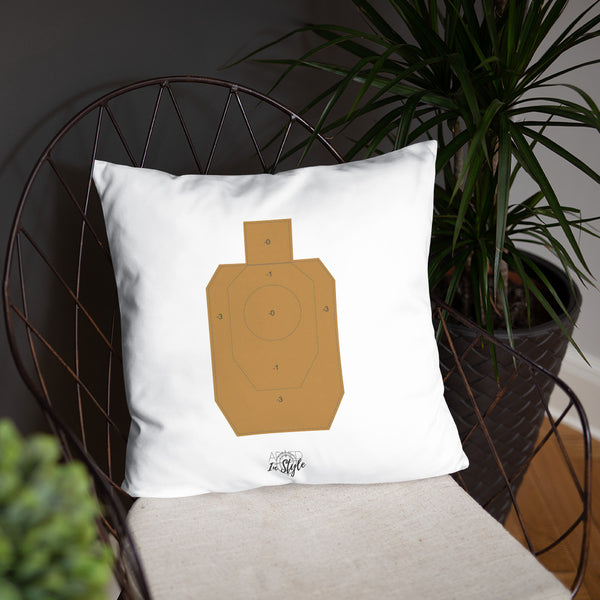 Black Floral Dry Fire Pillow, IDPA Style Target